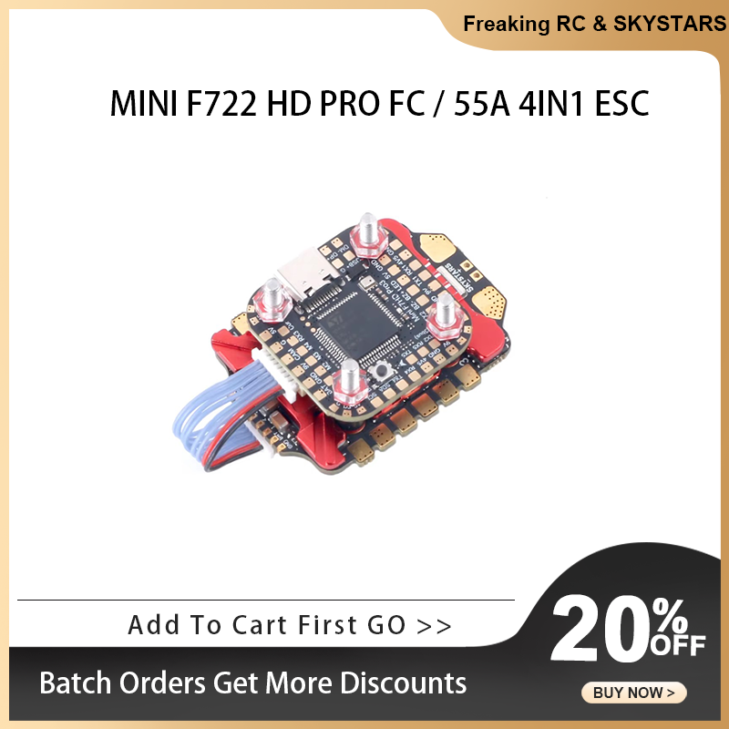 Foxeer Reaper F4 128K 65A Esc - SKYSTARS-Drone de corrida com OSD embutido,